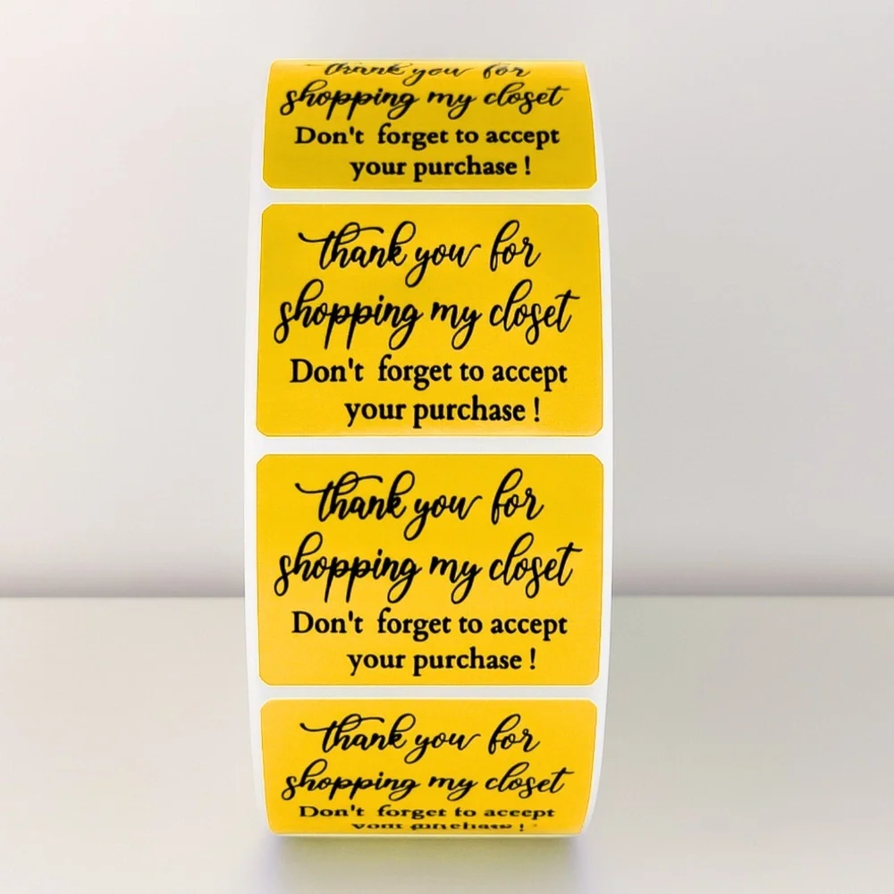 Thank You For Shopping My Closet Stickers Poshmark Labels